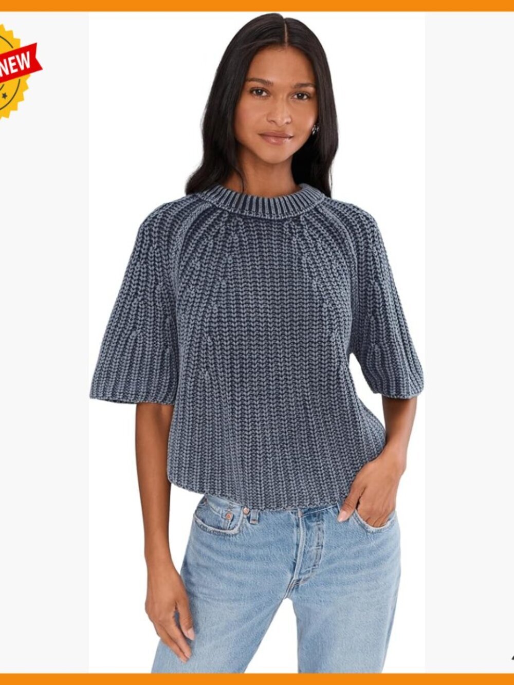 Cropped Cotton Cardigan with Pointelle Knit, Boat Neck, Button Front